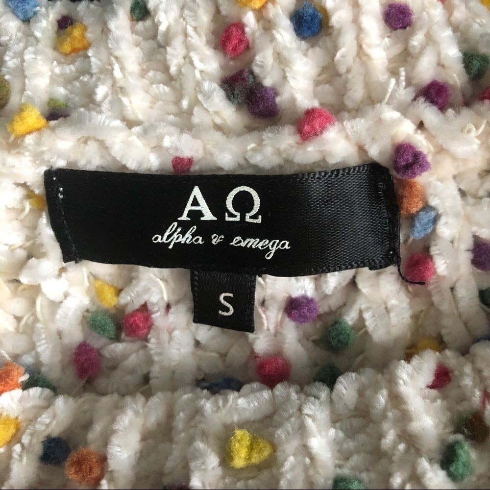 Alpha & Omega Chenille Sprinkle Crop Sweater - Picture 5 of 6